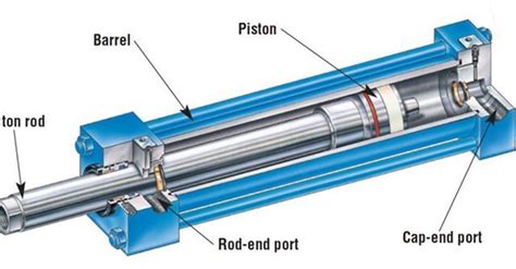 hydraulic cylinder cutaway view